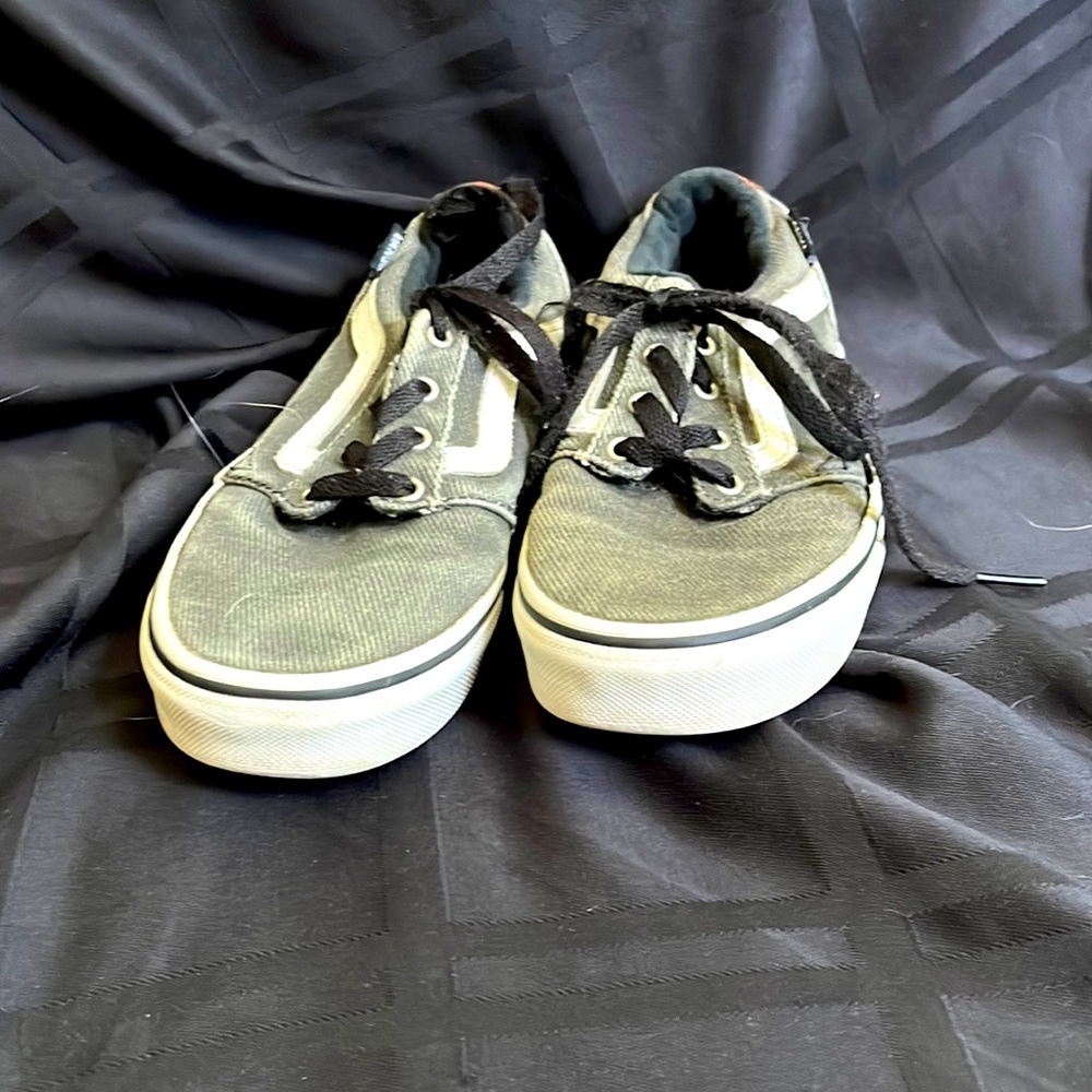 Vans sneakers, black denim, youth size 4.